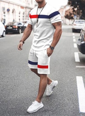 极速2022 New Summer oMens Suit Casual Beach Shorts Suit Sea