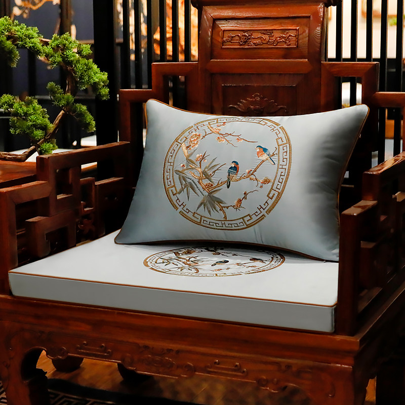 新品红色新中式红木沙发垫实木家C具罗汉床垫套罩防滑中国风沙发