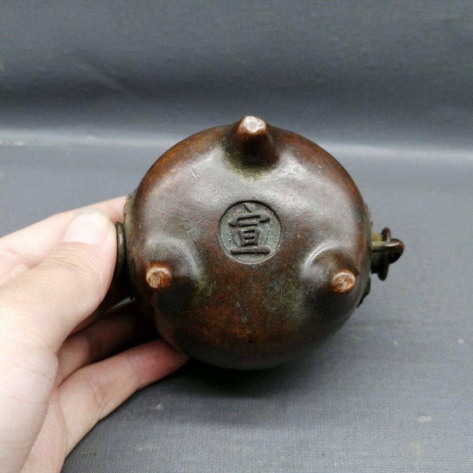 极速铜香炉居家复古宣德炉古玩杂项收藏仿紫Z铜小香薰炉