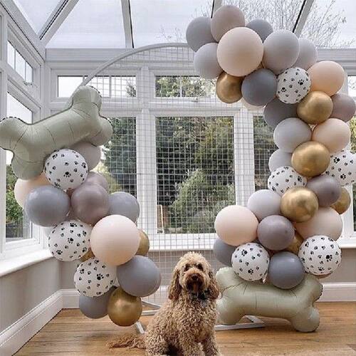 新品54pcs/lot Pets Dog Paw LateBx Balloons Animal Birthday P