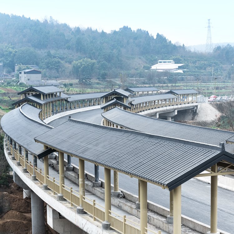 新品中式高分子仿古瓦 抗裂筒瓦轻质防H水屋面瓦 小青瓦装饰屋瓦