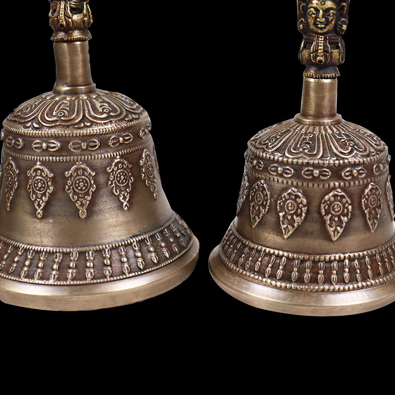 极速尼泊a尔手工新款五股加厚金刚铃杵纯铜雕花铃铛声音清脆回音
