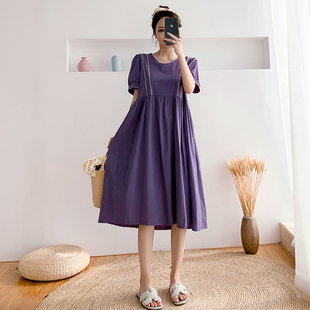 极速孕妇连衣裙夏装网o红甜美宽松大码孕妇装潮2025夏款孕妇裙夏