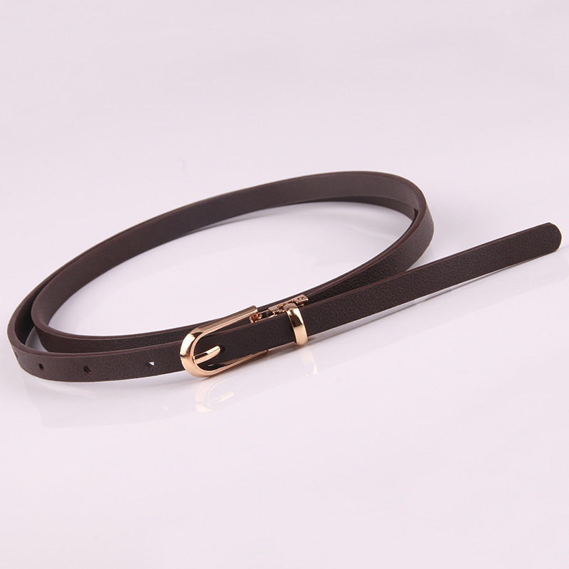 极速Fashion Women Belts Thin Skinny WaKistband Pin Buckle