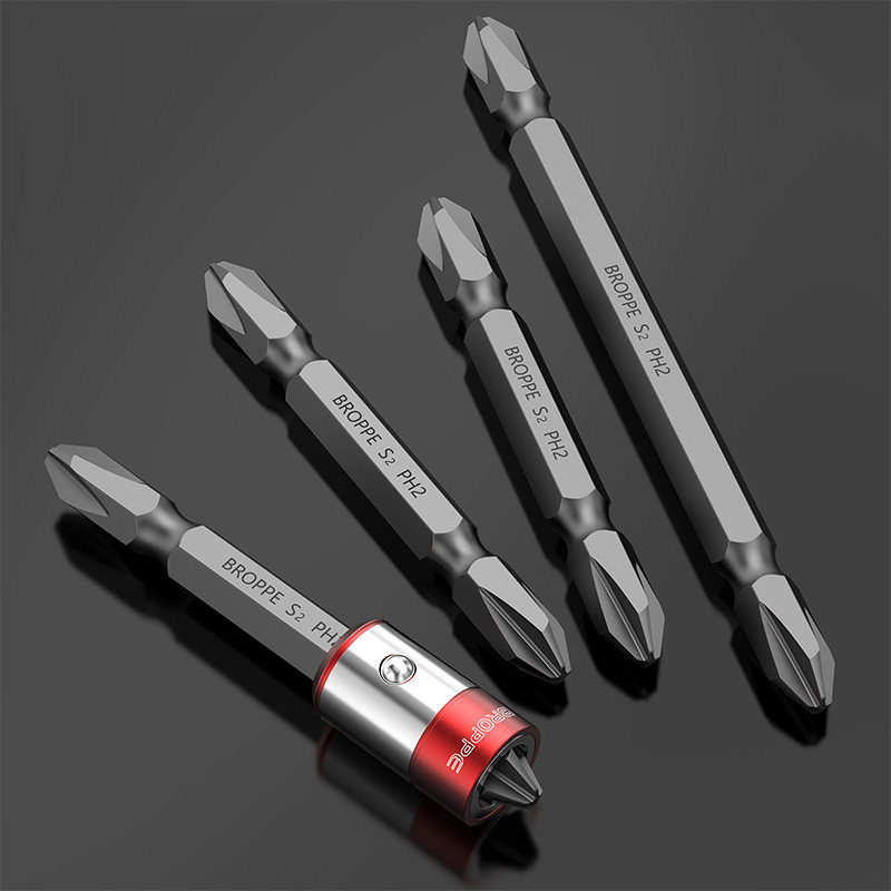 极速双头十字电i动螺丝刀批头S2钢加长磁性起子头风批头PH2高硬度