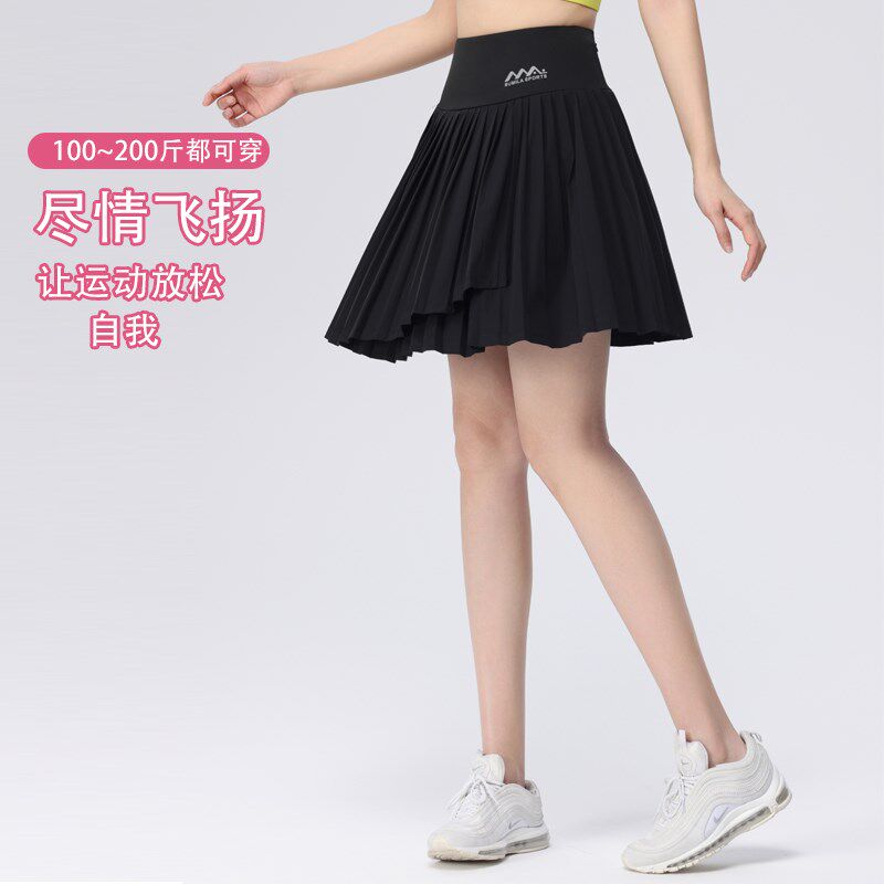 新品胖mm大码夏季薄款运动女裙裤B防走光速干跑步健身打羽毛球五