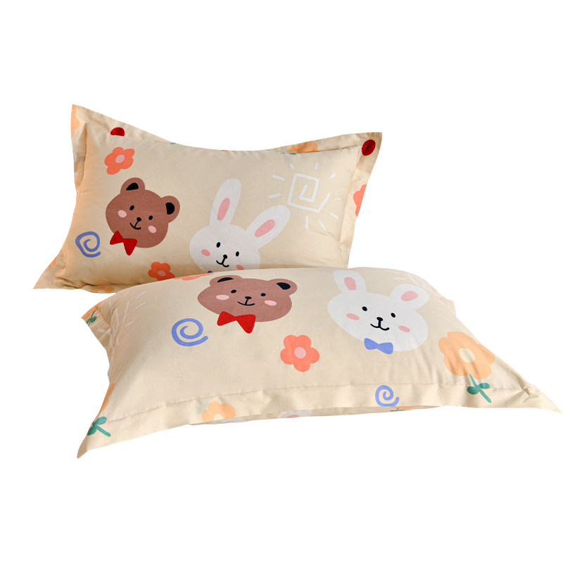 极速全棉枕套一i对装纯棉儿童枕头套加厚大号单人学生宿舍枕芯套7