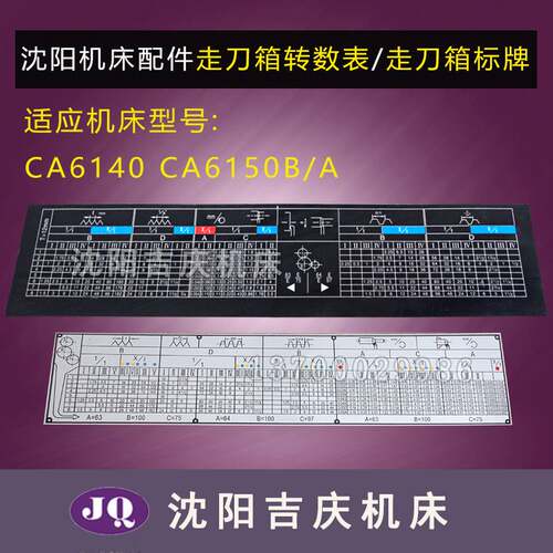 极速沈阳机床配f件CA6140A 6150B送刀走刀箱进给箱铭牌车床标牌S1