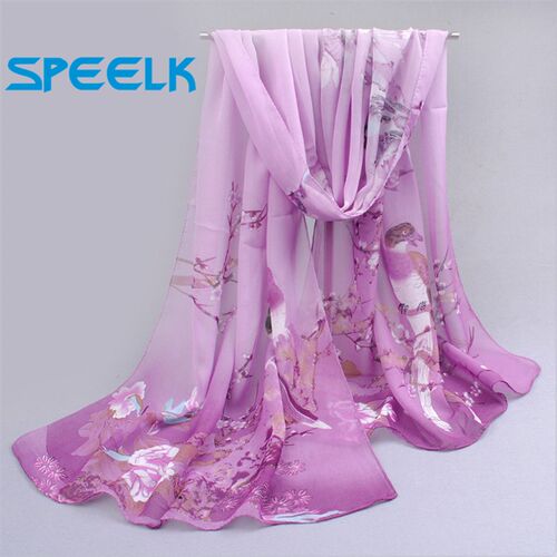极速8 Coldors New Chiffon Scarves  Women Summer Silk Scarf C