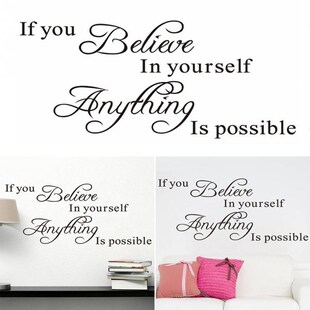 极速Removable Vinyl Wall Sticker BelieveR In Yourself