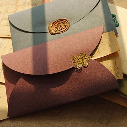极速5pcs/lot New Vintage Retro Blank PapKer Business Envelop