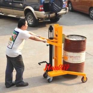 承重450KG宽支腿脚踏式液压油桶车DTF450可加称重托盘油桶搬运车
