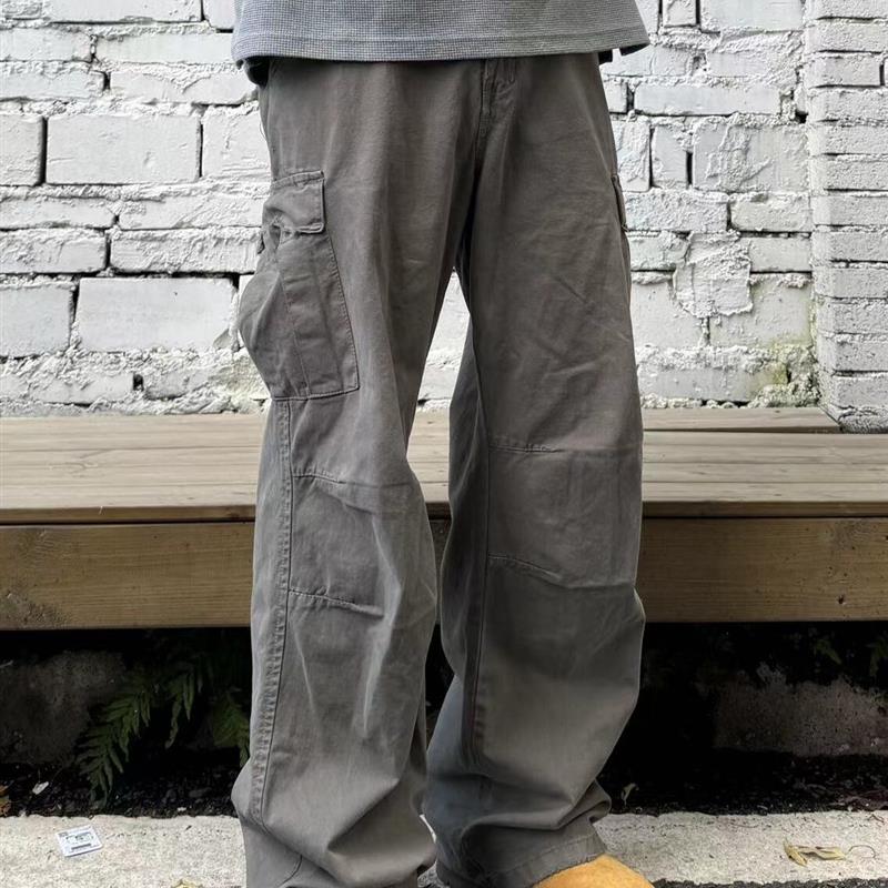 22TREE美式复古休闲直筒裤子男小众秋冬cleanfit潮流百搭宽松长裤
