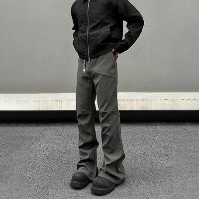 BLAEXIT 马吉拉西裤工装男款褶皱垂感美式微喇cleanfit休闲裤子