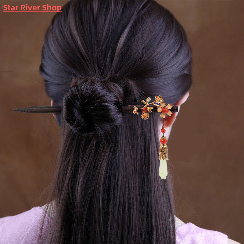 极速New Handmade Luxury Flower Hairpins Hair StSicks Vintage