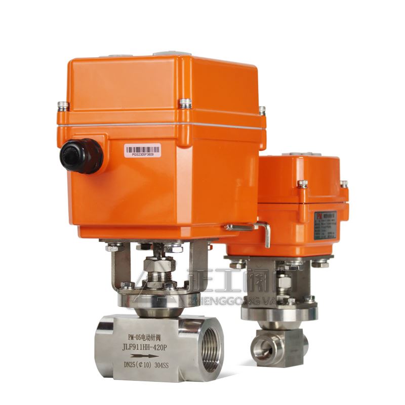 极速电动针型阀4-20mA高精度微小流量调节O阀小口径高压智能比例