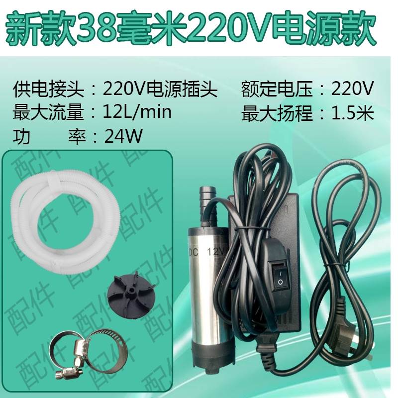 极速电动抽油抽水泵12v24v220Cv伏大功率柴油加油机吸油泵自吸泵