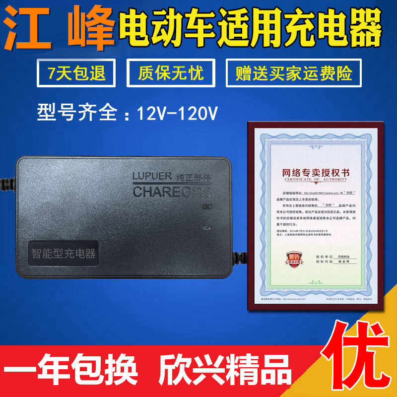 电瓶电动车充电器36V12AH48V20zAH60伏35安原装智能72V50AH96V