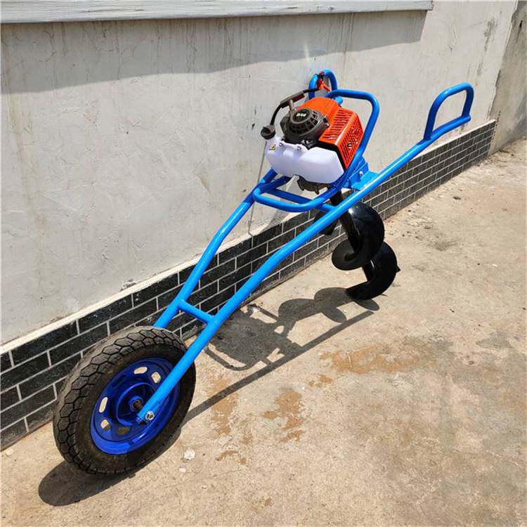 极速大棚立d柱挖坑机设备小型手提式48F汽油挖坑机