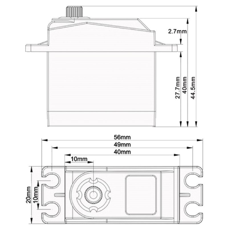 极速SPT5435MS 35kg大扭矩A磁感测编码360角度可控金属齿数码舵机
