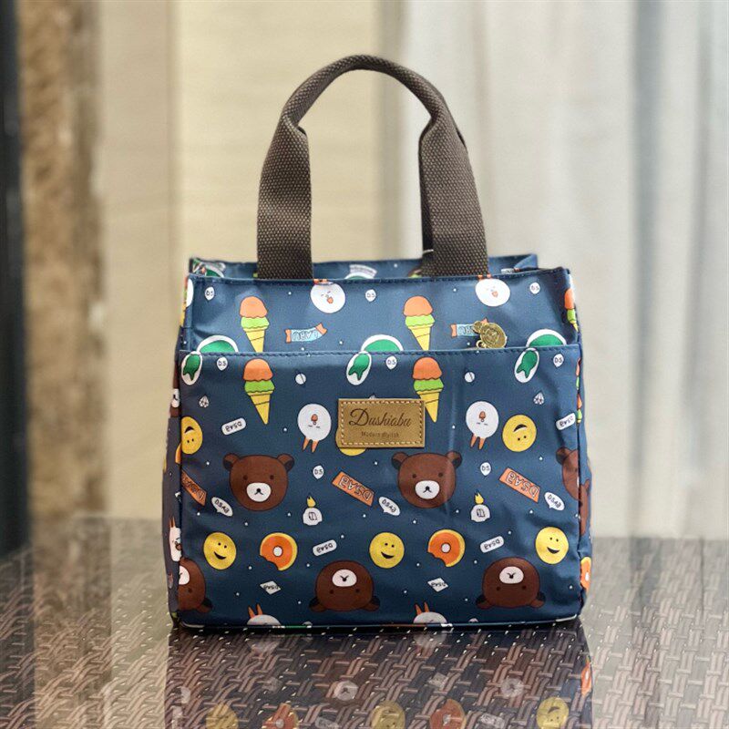 极速卡通大号防水加m厚铝箔保温便当盒袋大容量上班手提袋饭包便