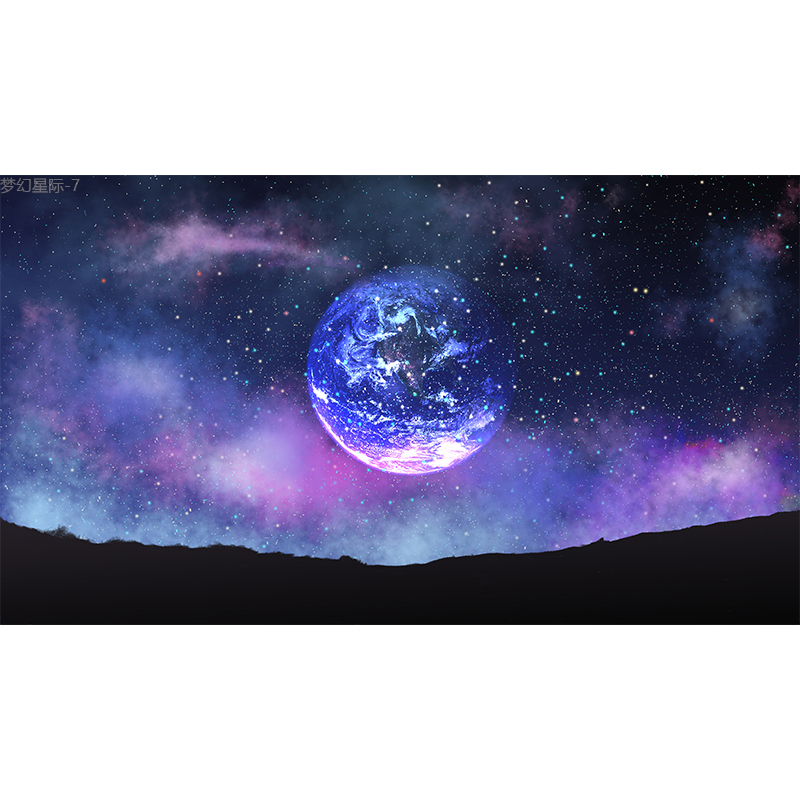 极速鱼缸背景f纸画立体高清壁纸背景星空星际梦幻水族造景贴纸