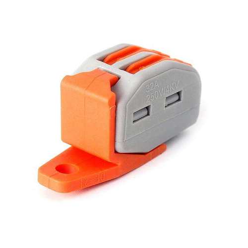 极速可固定10只h组合 K212两孔连接器 1进1出快速分线端子2线并联