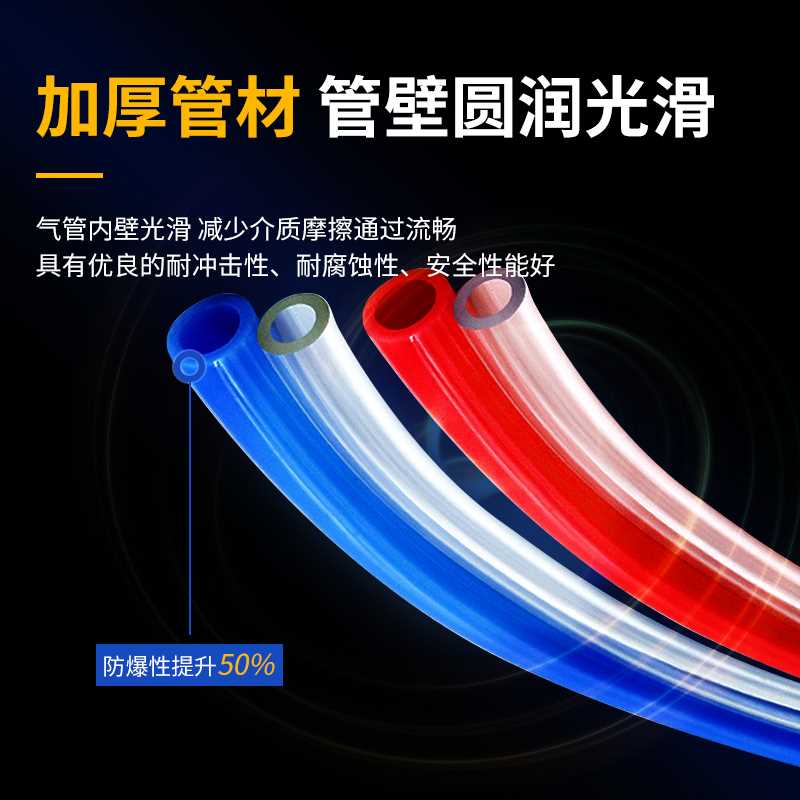 极速PU气管8*5高压空压机 气动软管外径8MDM气泵12/10*6.5/6*4*2.