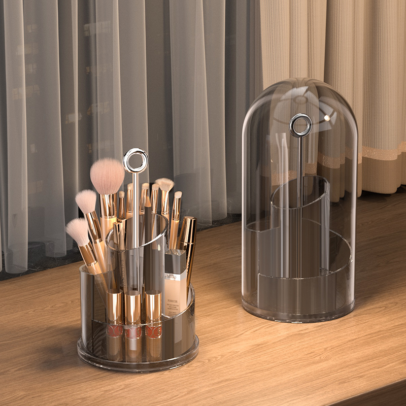 极速旋转化d妆刷收纳筒防尘化妆品口红盒眉笔筒桌面收纳盒眼影刷