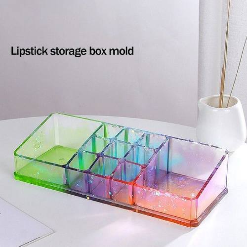 极速Moldes De Silicona Pavra Resina 9 Grid Pens Organizer Bo