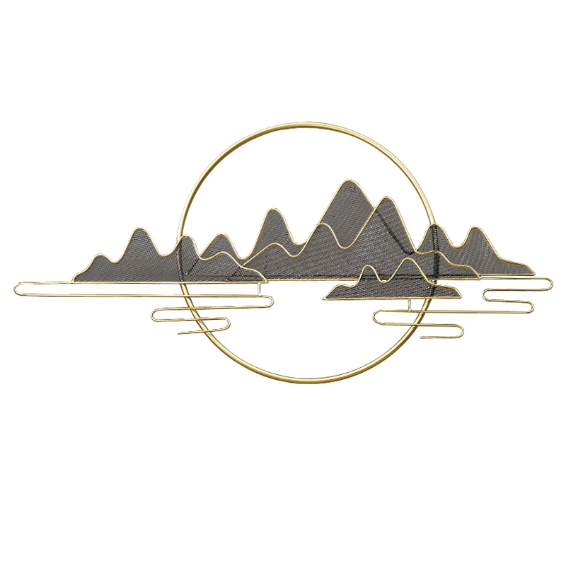 极速新新b中式家用墙面装饰金属壁饰公寓沙发背景墙面壁挂玄关茶