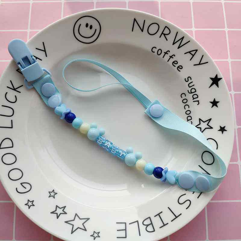 极速Pacicfier Clips Handmade Holder Chain Silicone Pacifier