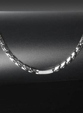 极速Fashionf Double Row Diamond Magnet Negative Ion Titanium