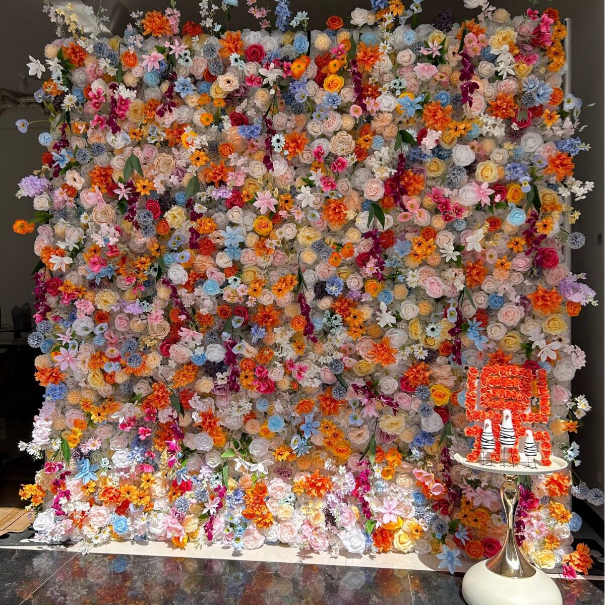 亚马逊婚庆仿真玫瑰花墙背景装饰