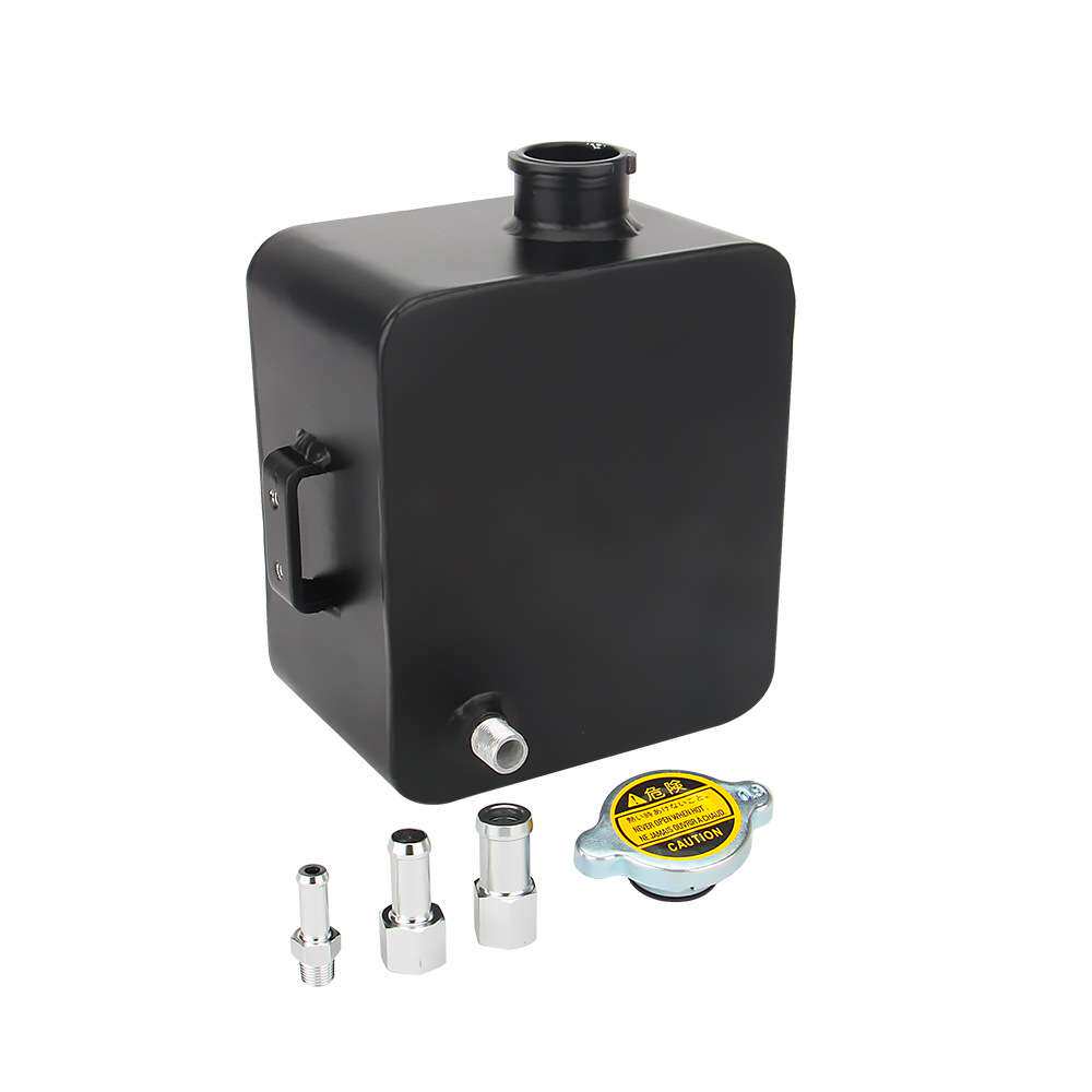 汽车改装水箱 通用2.5L水箱附带副水箱冷却水壶 铝合金冷却液水箱
