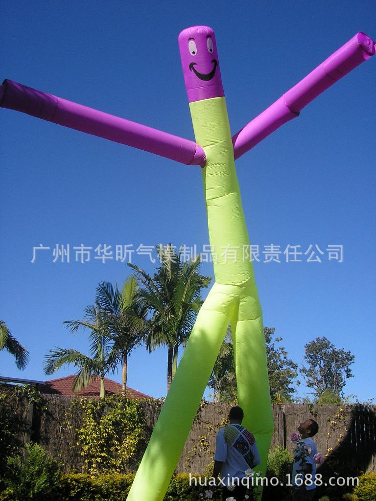 广告人气模充气木偶人双管舞星图片