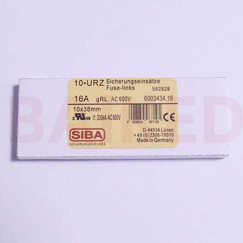 16A gRL AC600V 6003434 10*38mm 200KA 保险丝 西霸SIBA Germany