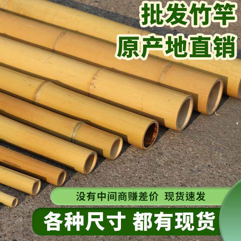 搭架粗细旗杆隔断楠竹杆吊顶杆毛竹竹子装饰竹杆竹子防腐竹竿竹棍