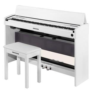 艾茉森珠江电钢琴88键重锤立式 智能电子钢琴F10