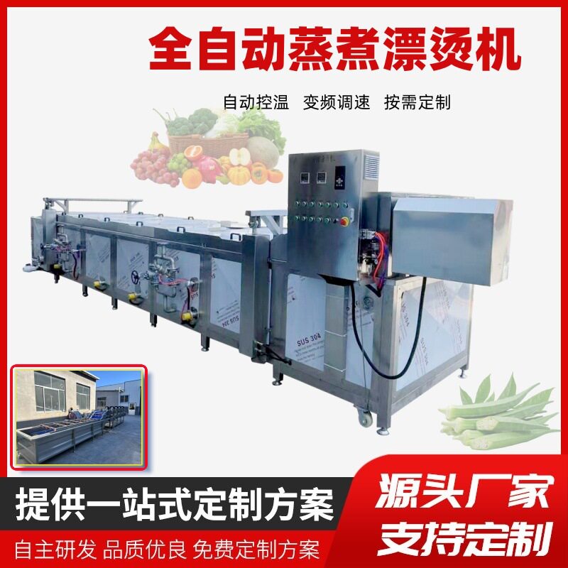 香菇丁秋葵鼓泡清洗漂烫杀青机