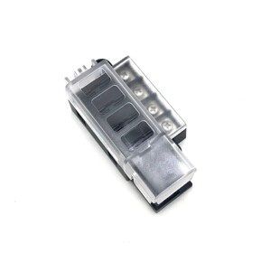 1进4出长方条形汽车电路取电保险丝座 可配保险插片汽车保险丝盒