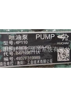 喷油泵A9X00-1111100A B4PN98T11A和1TD300-1111100 B4PM921F1