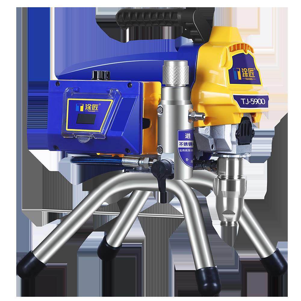 新品涂匠高压无气乳胶漆喷涂机柱塞式喷油漆机器涂料喷枪一体机喷