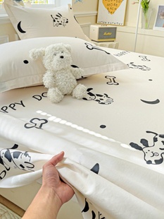 定制纯棉a级母婴级床单60支纯棉春夏大康床单加宽拼接双人床2.2张