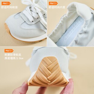 新品踩屎感一脚蹬浅口孕s妇鞋防臭软底运动鞋女款露脚面休闲舒适