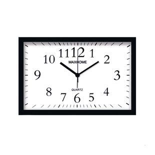 新品 石英小闹钟座挂两用挂钟简约长方H形家用钟表客厅卧室桌面座