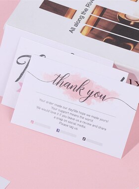 极速30aPcs Greeting Tags Thank You For Your Order Kraft Pape
