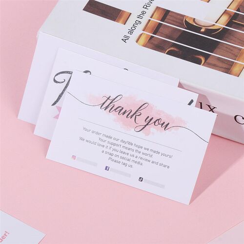 极速30aPcs Greeting Tags Thank You For Your Order Kraft Pape