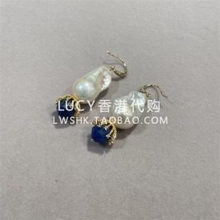 珍珠撞色吊坠耳环耳饰 23春夏 极速LUCY香港 Farraz