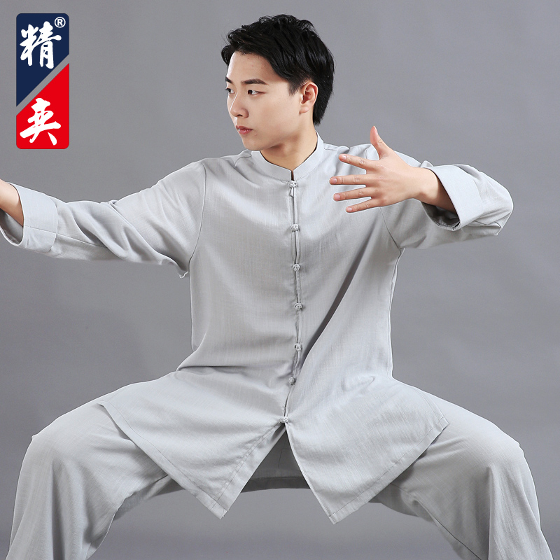 极速精奕太极服女中国p风太极拳服练功服男武术表演服短袖春季薄